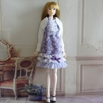 momoko ジェニー outfit.62 薄紫小花フリルワンピース