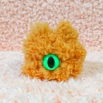 単眼子猫又 ぬいぐるみストラップ【オレンジ】