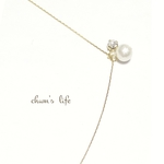 再々々···販♡コットンパールのツインクル☆ネックレス☆