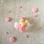 【再販】桜大好きキツネのチャーム♪