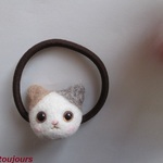 ★まるコロ★三毛猫ちゃん🐱ヘアゴム★羊毛フェルト★