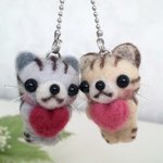 【k様ご予約品】アメショ猫＆茶トラ猫ちゃんのイヤホンジャック 