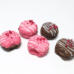 chocolate berry macaron brooch.
