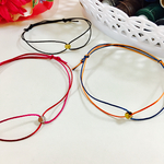 送料無料☆春夏新作☆全11色☆cross cord×一粒の真鍮☆simple anklet or bracelet☆1本380円
