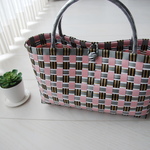 【ご予約品】桜ピンク・グレーの横長トート（Ｓサイズ）