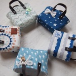 ﾌﾞﾙｰのミニチュアバッグ5個セット＊