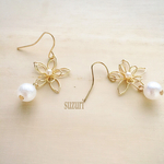 再販2❤️ワイヤーフラワーピアス