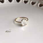 ≪14kgf≫vintage swarovskiリング ウェーブクリスタル
