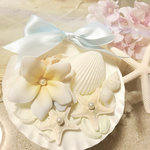 ♡プルメリア＆貝殻リングピロー♡