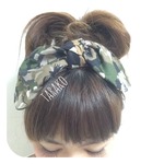 カモフラフラワーヘアバンドクロスorBIGリボン