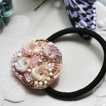 ビーズ刺繍ヘアゴム◇夢の続き