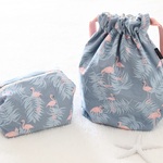 【tacaco2500様専用】☆Charming - flamingoの巾着袋・キャラメルポーチ【送料無料】