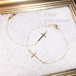 ◇ 高品質 k16gp cross bracelet ◇