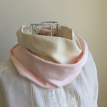 【送料無料】ダブルガーゼスヌード #ピンク×ベージュ