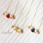feminine ビジュー ネックレス