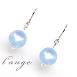純チタンピアス　ムーンアクア　10ミリ玉　シンプル1粒ピアス　yh194