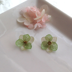 ひとひらあじさいのピアス