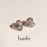 ホログラムのキラキラ✨ハートピアス【再販】