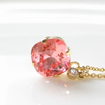Swarovski Crystal Rose Peach Necklase