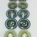 23～25ｍｍ◇10個入◇　♡再販♡　グリーン　ペアアソート春夏ボタン