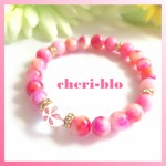 幸運キャンディジェイドピンク（花彫り10mm）和 桜