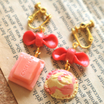 リボン付き♡ピンクで可愛いイヤリングorピアス