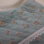 【3Ｓ】ワンダフク☆ドッグウエア～キルトニット薄水色小花