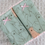 よだれパッド★北欧風しろくま　ピンクリボン エルゴ カバー