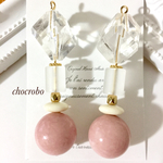 ♡再販♡大ぶり ヴィンテージ風 春色 ピアス/イヤリング