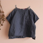 mjumju88専用　LINEN シャツ *グリーンブルー*　size 80