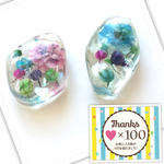 かすみ草のアシンメトリーなピアス/イヤリング    《受注生産》