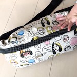 NEW! 抱っこひも収納カバー（ファスナータイプ）おしゃれフェイス×ドット ※エルゴベビー、Aprica、Huggyhuggy、BABYBJORN対応可