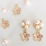 春色＊ピンクコットンパールbijou×桜＊ピアス