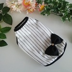 ＊超目玉＊完成品（３Ｓ）黒ストライプリボンタンク春夏服