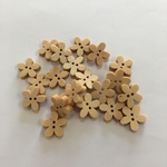 お花のウッドボタン20個Ⓔ