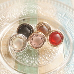 すりガラス風アクリルボタン　１０個ランダムMIX　18ｍｍ