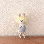 Ruhako パステルきいろうさ帽子のドットパンツさんS