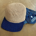 シンプルな麦わら風キャップ（5カラー）