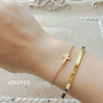 18Kcoating  Cross Zirconia Bracelet/Anklet