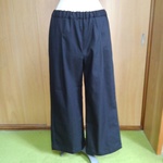 ブラックデニムワイドパンツ