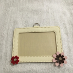 Ａ♡かわいいお花のついた♡パスケース・IDケース・ネームホルダー♡I-23♡A