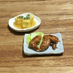 『今夜は焼酎で晩酌♪』●揚げ出し豆腐・手羽先●ミニチュアフード ２個セット
