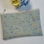 一点のみ  リバティ18cm 仕切り付き　ラミネート  (ビニコ)コーティング　ポーチ            