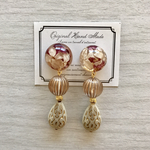 ヴィンテージ調フラワー✱レジンピアス
