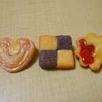 3種類のクッキーのブローチ　　Sweets Deco