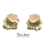 【送料無料】Tear Drop Pearl Earring（ピンク）