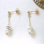マットシルバーメタルピアス No.389
