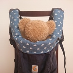 ☆再販☆クジラさん×ボーダー☆Ｗガーゼ☆よだれカバー&首回りカバー☆２点セット☆エルゴ☆ 
