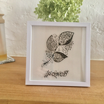 切り絵 メッセージ入り リーフ