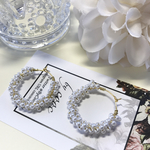 純白 フープピアス